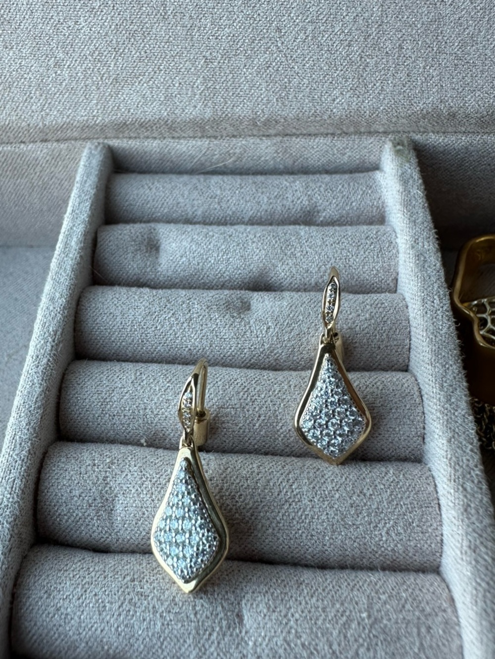 Kendra Scott Lexi Diamond Solid 14k Gold Fine Jewelry Drop Earrings
